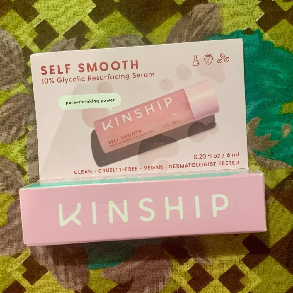 KINSHIP‎ 🌿 Self Smooth 10% Glycolic Resurfacing Serum 🌿 Deluxe Mini New In Box